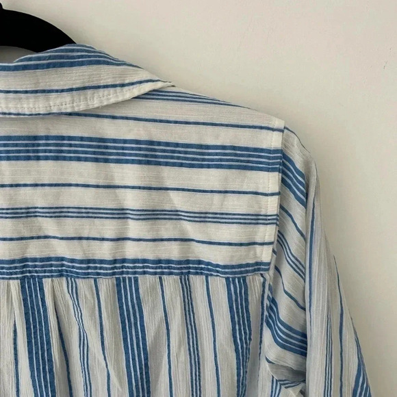 JCrew stripe button  down shirt, blue and white - Picture 9 of 9